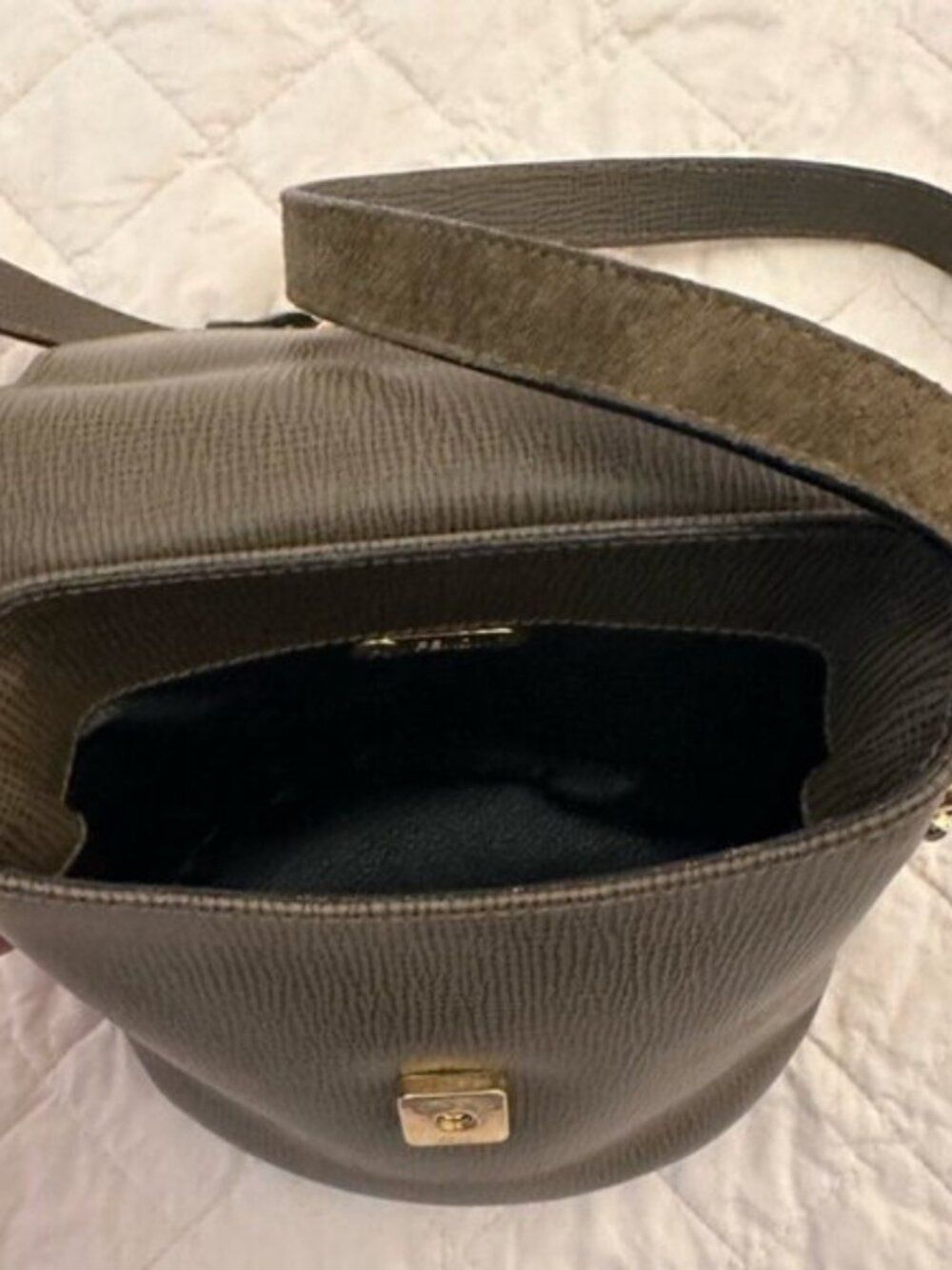 Fendi Green Leather and Suede Crossbody Bag - Picture 3 of 16